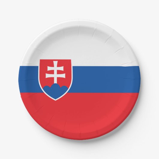 Vlag van Slowakije Papieren Bordje (Voorkant)