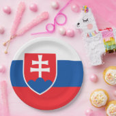 Vlag van Slowakije Papieren Bordje (Feest)