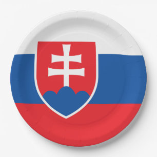 Vlag van Slowakije Papieren Bordje