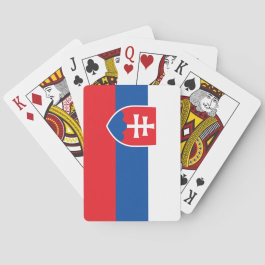 Vlag van Slowakije Pokerkaarten (Achterkant)