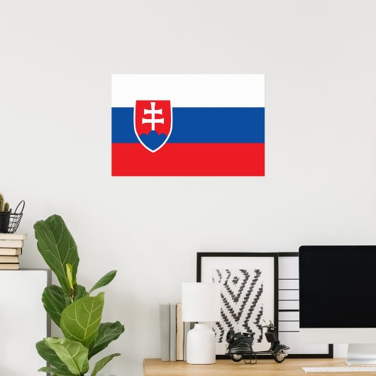 Vlag van Slowakije Poster (Thuiskantoor)