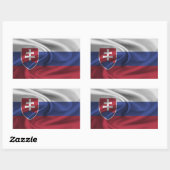 Vlag van Slowakije Rechthoekige Sticker (Vel)