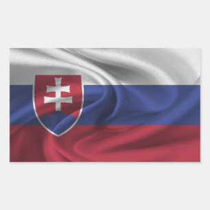 Vlag van Slowakije Rechthoekige Sticker