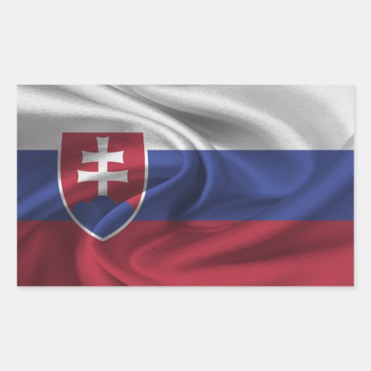 Vlag van Slowakije Rechthoekige Sticker (Voorkant)