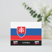Vlag van Slowakije & reisland Slowakije Briefkaart (Staand voorkant)