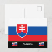 Vlag van Slowakije & reizen naar Slowakije Briefkaart (Voorkant / Achterkant)