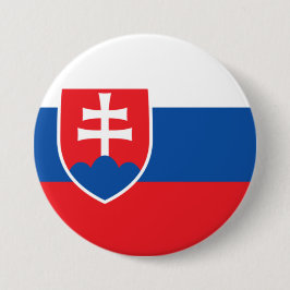Vlag van Slowakije Ronde Button 7,6 Cm