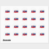 Vlag van Slowakije Ronde Sticker (Vel)
