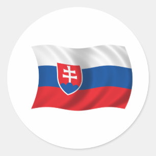 Vlag van Slowakije Ronde Sticker