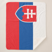 Vlag van Slowakije Sherpa Deken (Voorkant)