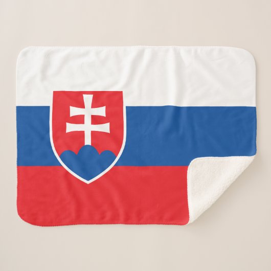 Vlag van Slowakije Sherpa Deken (Voorkant (horizontaal))