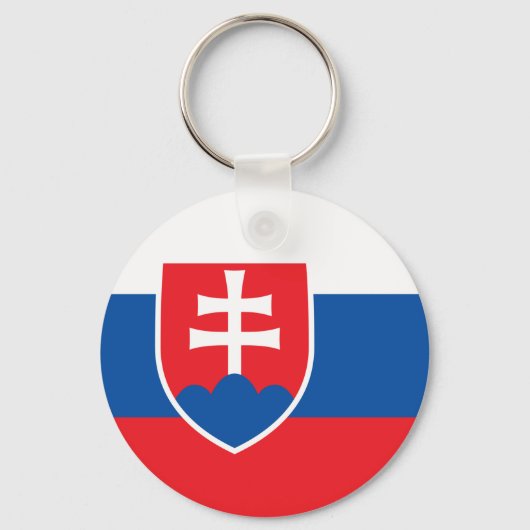 Vlag van Slowakije Sleutelhanger (Voorkant)