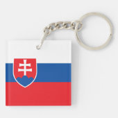 Vlag van Slowakije Sleutelhanger (Achterkant)