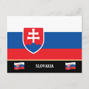 Vlag van Slowakije & Slowakije reizen / Slowakije Briefkaart