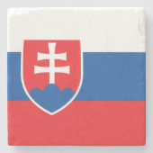 Vlag van Slowakije Stenen Onderzetter (Voorkant)