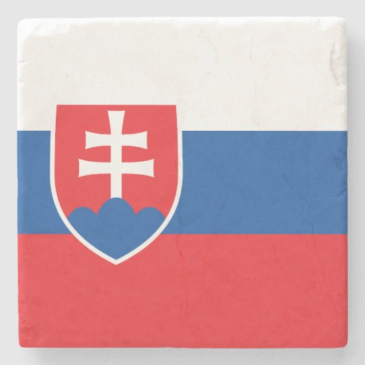 Vlag van Slowakije Stenen Onderzetter (Voorkant)