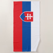 Vlag van Slowakije Strandlaken (Voorkant)