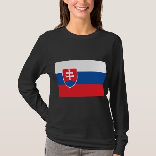 Vlag van Slowakije T-shirt (Voorkant)