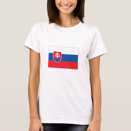 Vlag van Slowakije T-shirt (Voorkant)