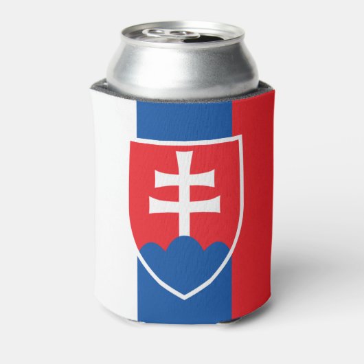 Vlag van Slowakije (verticale variant) Blikjeskoeler (Blikje Achterkant)