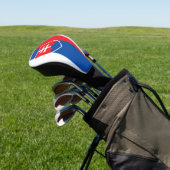 Vlag van Slowakije (verticale variant) Golfheadcover (Insitu)