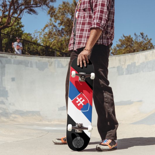 vlag van Slowakije (verticale variant) Persoonlijk Skateboard (Buiten 2)