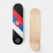 vlag van Slowakije (verticale variant) Persoonlijk Skateboard (Voorkant)