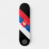vlag van Slowakije (verticale variant) Persoonlijk Skateboard (Voorkant)