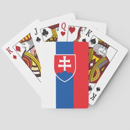 vlag van Slowakije (verticale variant) Pokerkaarten (Achterkant)