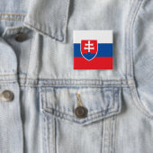 Vlag van Slowakije Vierkante Button 5,1 Cm (In situ)
