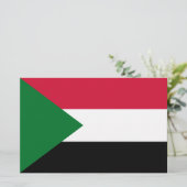 Vlag van Soedan Briefpapier (Staand voorkant)