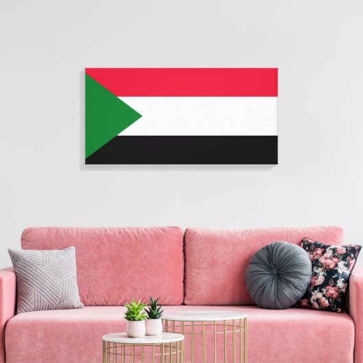 Vlag van Soedan Canvas Afdruk (Insitu (Woonkamer))