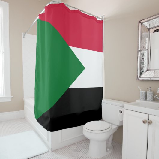Vlag van Soedan Douchegordijn (In situ)