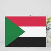 Vlag van Soedan Kaart (Staand voorkant)