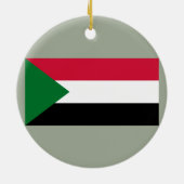 Vlag van Soedan Keramisch Ornament (Achterkant)