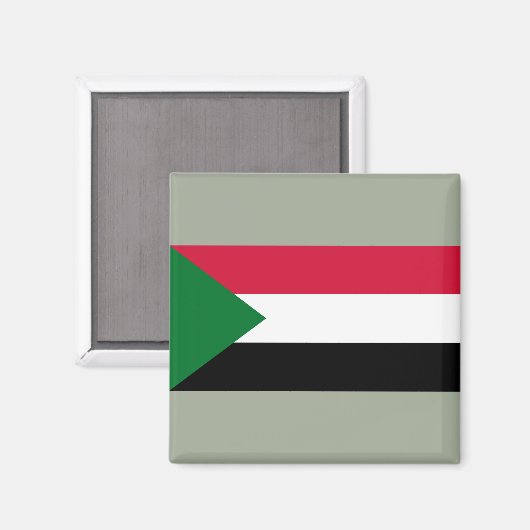 Vlag van Soedan Magneet (Voorkant / Achterkant)