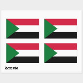 Vlag van Soedan Rechthoekige Sticker (Vel)