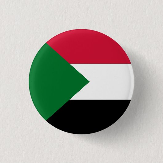 Vlag van Soedan Ronde Button 3,2 Cm (Voorkant)