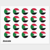 Vlag van Soedan Ronde Sticker (Vel)