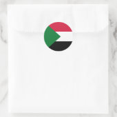 Vlag van Soedan Ronde Sticker (Tas)