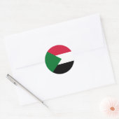 Vlag van Soedan Ronde Sticker (Envelop)