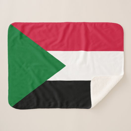 Vlag van Soedan Sherpa Deken (Voorkant (horizontaal))