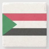Vlag van Soedan Stenen Onderzetter (Voorkant)