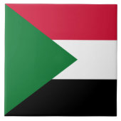 Vlag van Soedan Tegeltje (Voorkant)