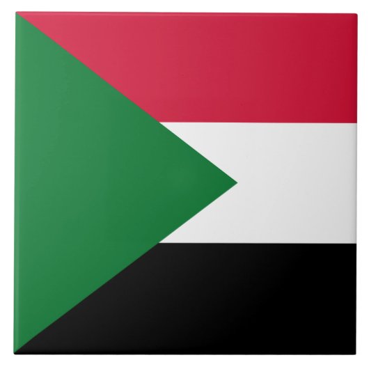 Vlag van Soedan Tegeltje (Voorkant)