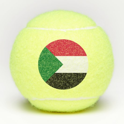 Vlag van Soedan Tennisballen (Voorkant)