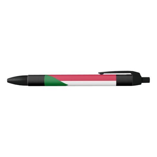Vlag van Soedan Zwarte Inkt Pen (Bovenkant)
