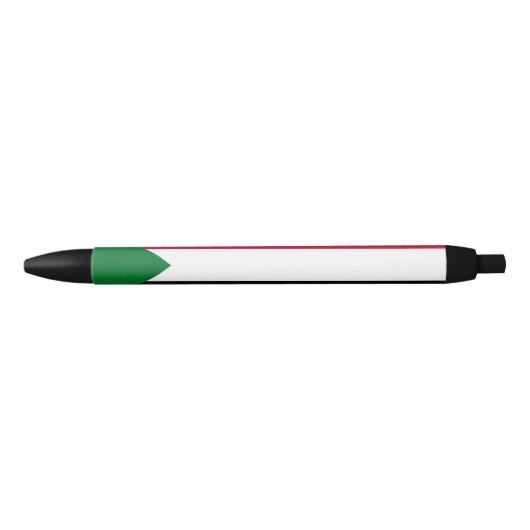 Vlag van Soedan Zwarte Inkt Pen (Voorkant)