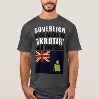 Vlag van Soevereine Basis Gebieden van Akrotiri en T-shirt