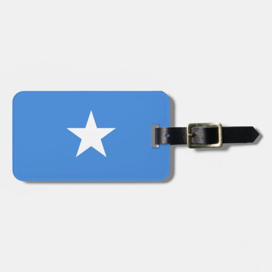 Vlag van Somalië Bagagelabel met lederen riem (Voorkant horizontaal)